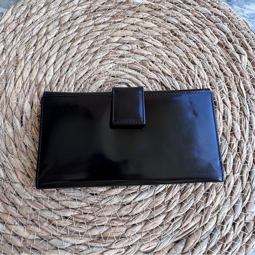 Gucci Logo Long Wallet Black Leather Vintage Tom Ford Era - Picture 3 of 8